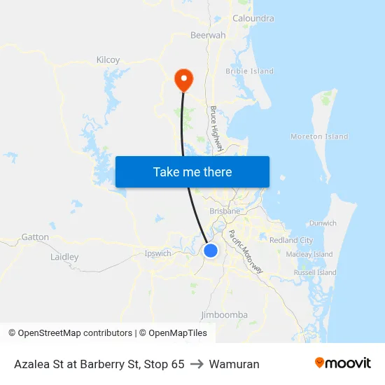 Azalea St at Barberry St, Stop 65 to Wamuran map