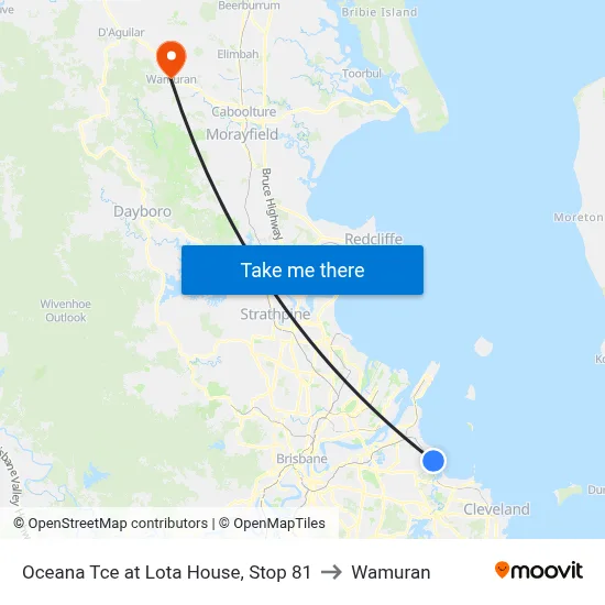 Oceana Tce at Lota House, Stop 81 to Wamuran map
