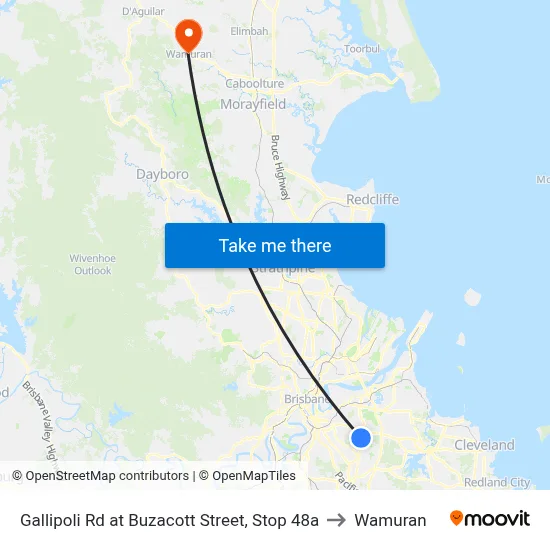 Gallipoli Rd at Buzacott Street, Stop 48a to Wamuran map