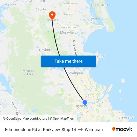 Edmondstone Rd at Parkview, Stop 14 to Wamuran map