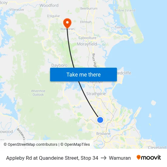 Appleby Rd at Quandeine Street, Stop 34 to Wamuran map