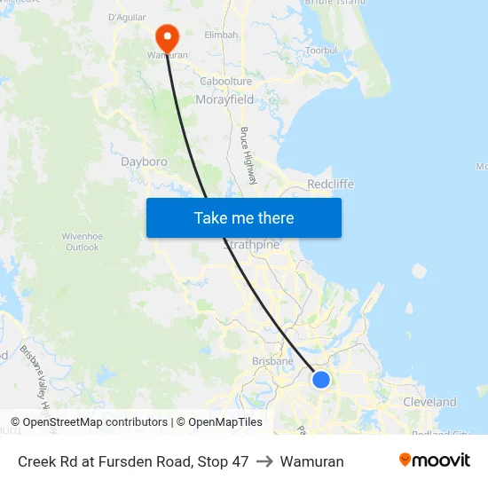 Creek Rd at Fursden Road, Stop 47 to Wamuran map
