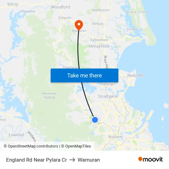England Rd Near Pylara Cr to Wamuran map