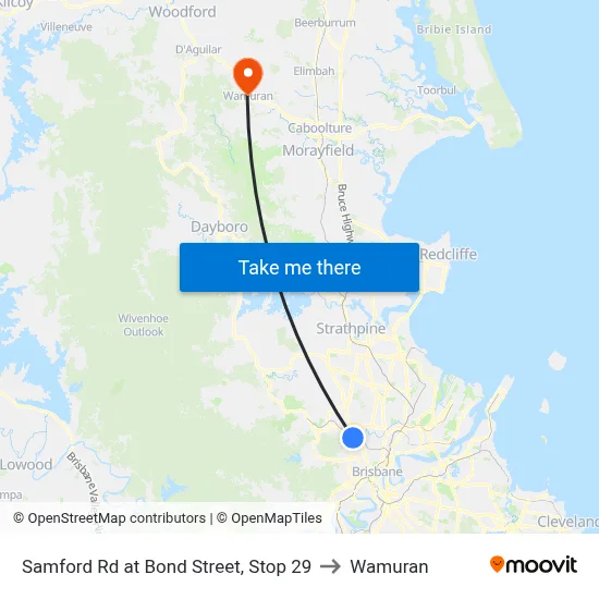 Samford Rd at Bond Street, Stop 29 to Wamuran map