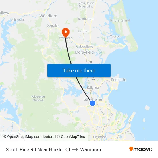 South Pine Rd Near Hinkler Ct to Wamuran map