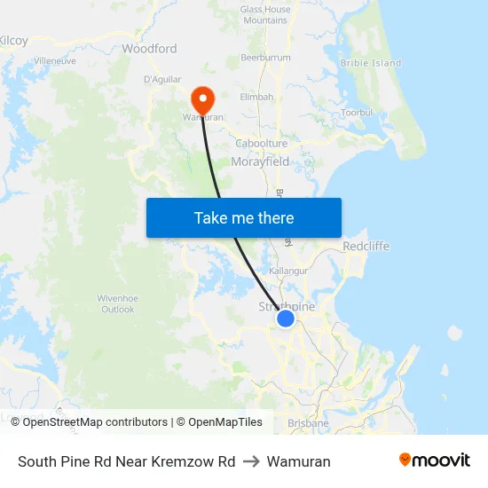 South Pine Rd Near Kremzow Rd to Wamuran map