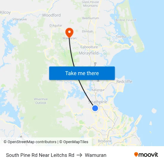 South Pine Rd Near Leitchs Rd to Wamuran map