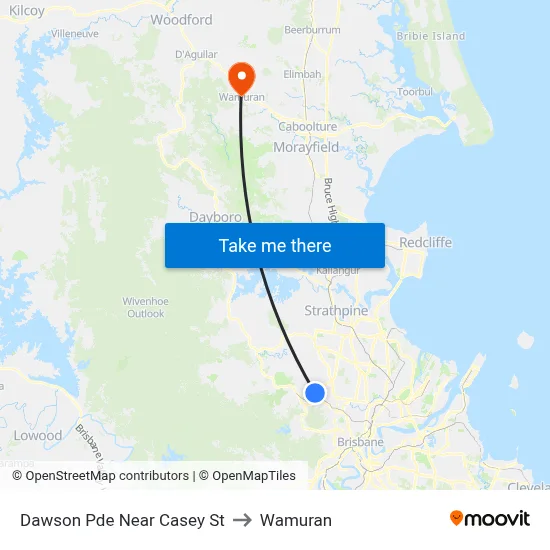 Dawson Pde Near Casey St to Wamuran map