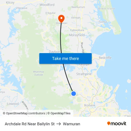 Archdale Rd Near Ballylin St to Wamuran map