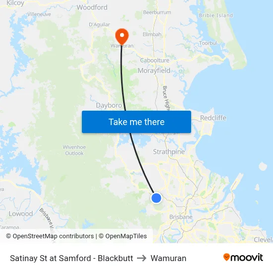Satinay St at Samford - Blackbutt to Wamuran map
