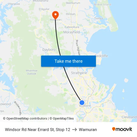 Windsor Rd Near Errard St, Stop 12 to Wamuran map