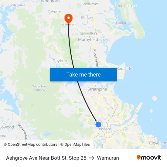 Ashgrove Ave Near Bott St, Stop 25 to Wamuran map
