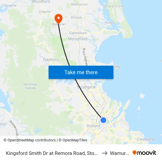 Kingsford Smith Dr at Remora Road, Stop 29 to Wamuran map