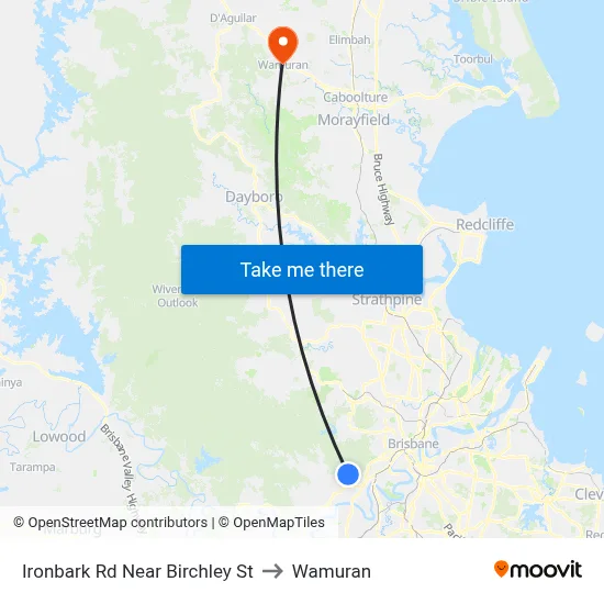 Ironbark Rd Near Birchley St to Wamuran map