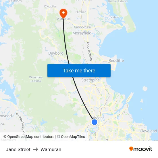 Jane Street to Wamuran map