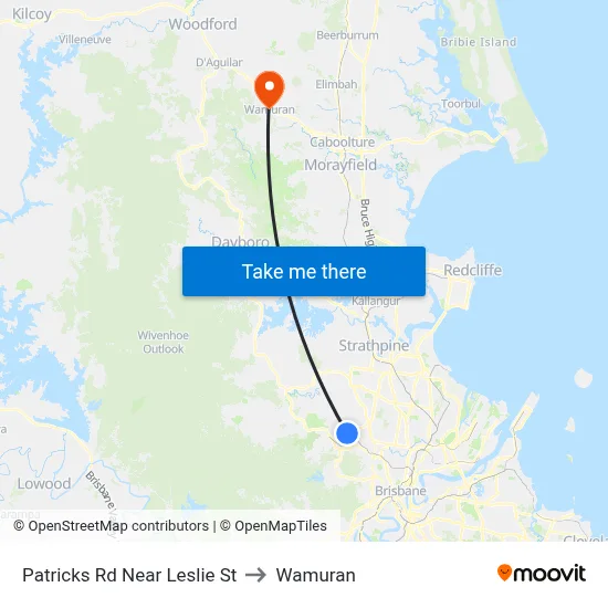 Patricks Rd Near Leslie St to Wamuran map