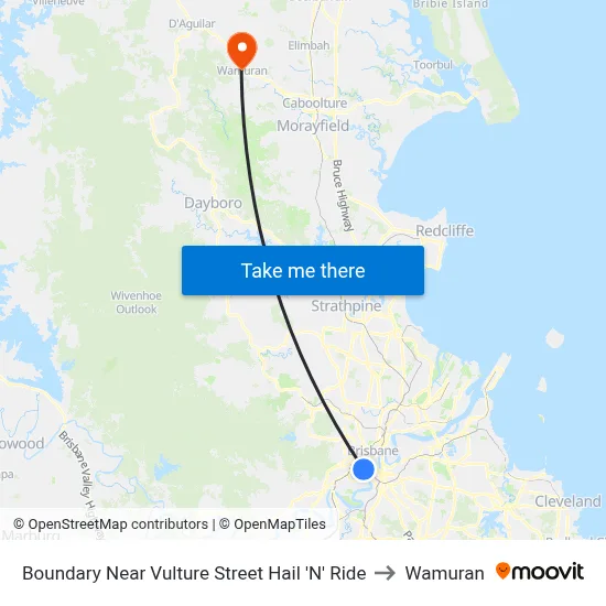 Boundary Near Vulture Street Hail 'N' Ride to Wamuran map