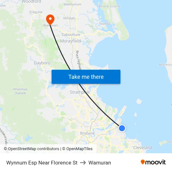 Wynnum Esp Near Florence St to Wamuran map