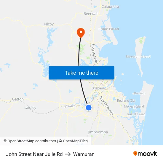 John Street Near Julie Rd to Wamuran map