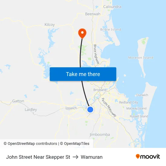 John Street Near Skepper St to Wamuran map