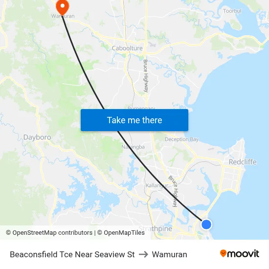 Beaconsfield Tce Near Seaview St to Wamuran map