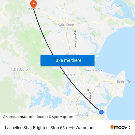 Lascelles St at Brighton, Stop 56a to Wamuran map