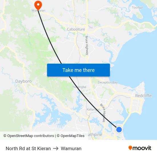North Rd at St Kieran to Wamuran map