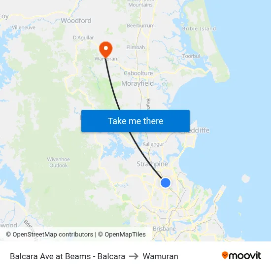 Balcara Ave at Beams - Balcara to Wamuran map