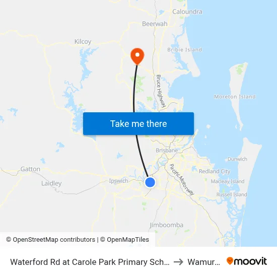 Waterford Rd at Carole Park Primary School to Wamuran map