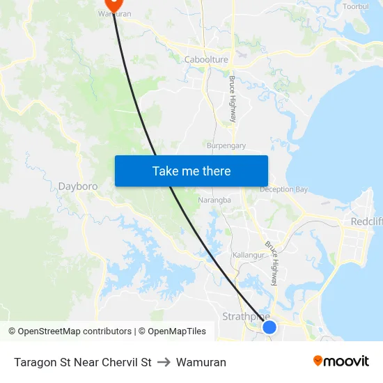 Taragon St Near Chervil St to Wamuran map