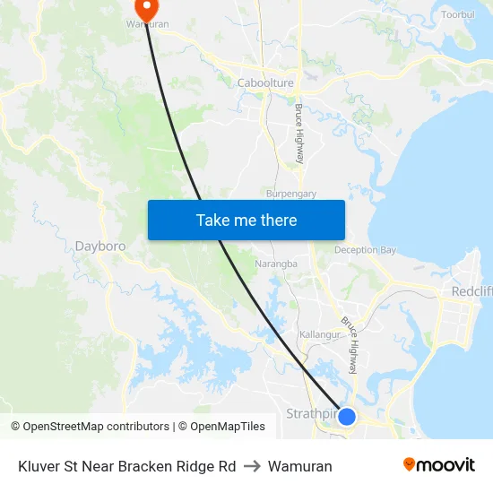 Kluver St Near Bracken Ridge Rd to Wamuran map