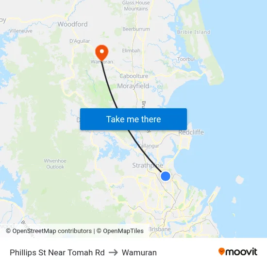 Phillips St Near Tomah Rd to Wamuran map