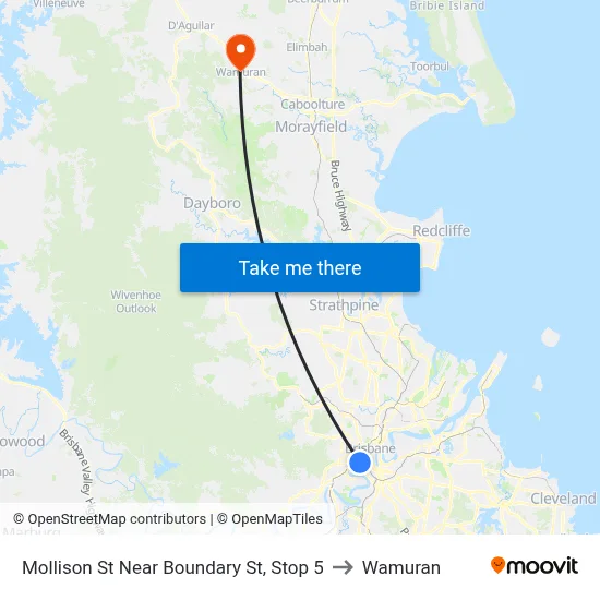 Mollison St Near Boundary St, Stop 5 to Wamuran map