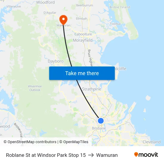 Roblane St at Windsor Park Stop 15 to Wamuran map
