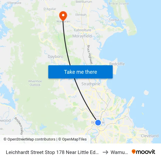 Leichhardt Street Stop 178 Near Little Edward St to Wamuran map