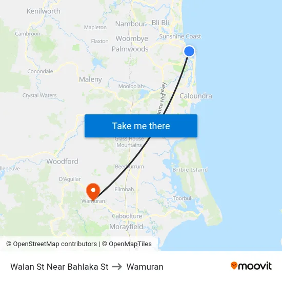Walan St Near Bahlaka St to Wamuran map