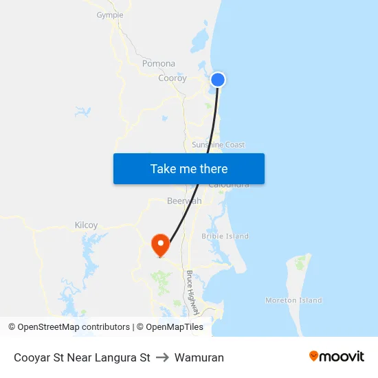 Cooyar St Near Langura St to Wamuran map