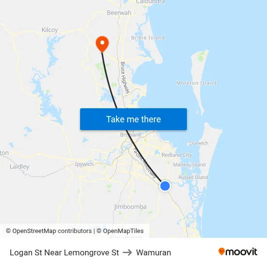 Logan St Near Lemongrove St to Wamuran map