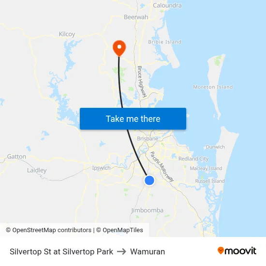 Silvertop St at Silvertop Park to Wamuran map