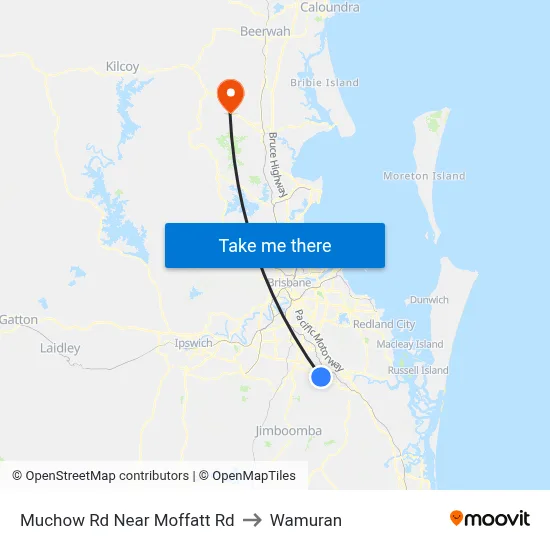 Muchow Rd Near Moffatt Rd to Wamuran map