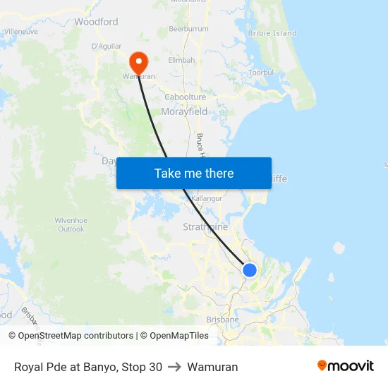 Royal Pde at Banyo, Stop 30 to Wamuran map