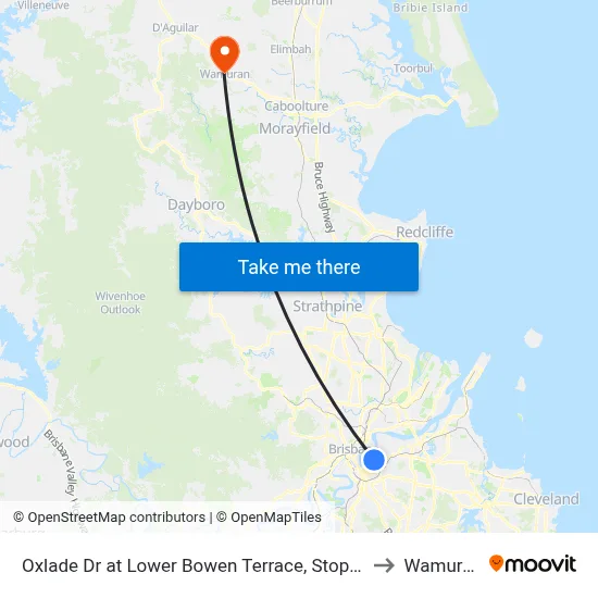 Oxlade Dr at Lower Bowen Terrace, Stop 19 to Wamuran map