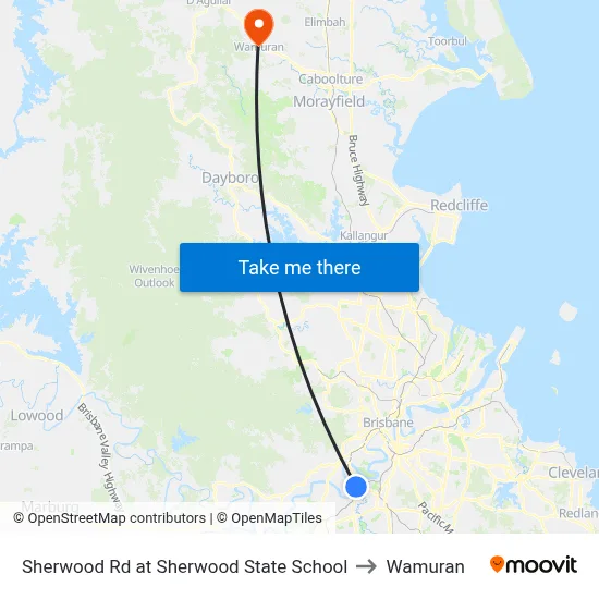 Sherwood Rd at Sherwood State School to Wamuran map