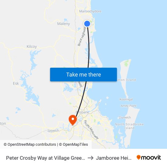 Peter Crosby Way at Village Green Bvd to Jamboree Heights map