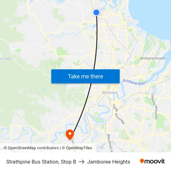 Strathpine Bus Station, Stop B to Jamboree Heights map