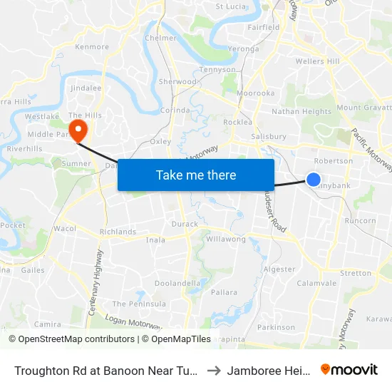 Troughton Rd at Banoon Near Turton St to Jamboree Heights map