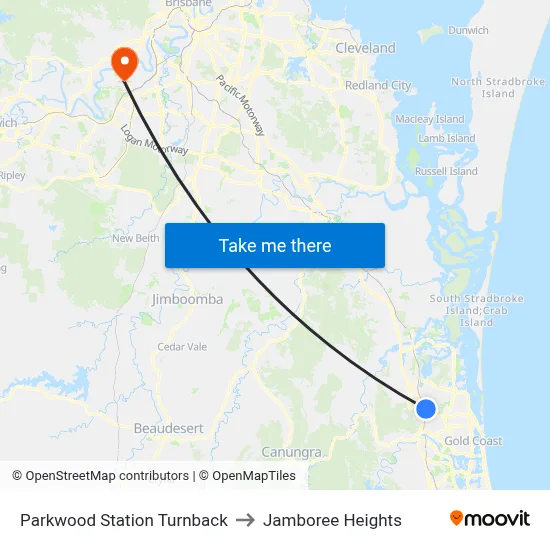 Parkwood Station Turnback to Jamboree Heights map