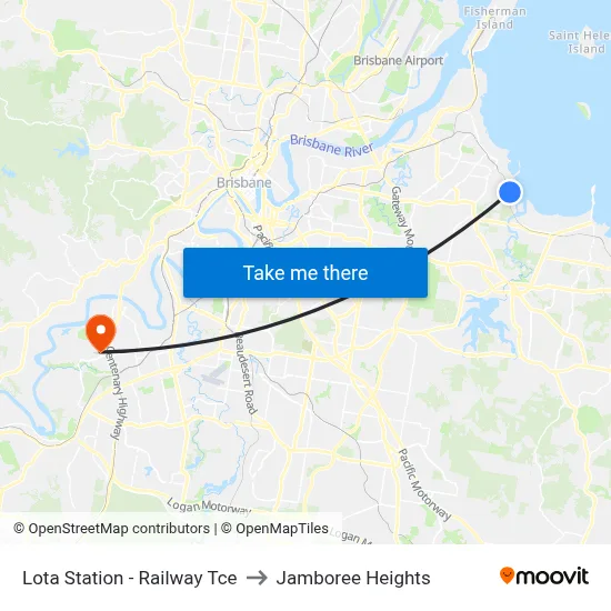 Lota Station - Railway Tce to Jamboree Heights map