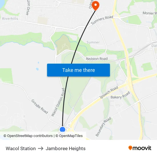 Wacol Station to Jamboree Heights map