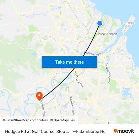 Nudgee Rd at Golf Course, Stop 35/32 to Jamboree Heights map